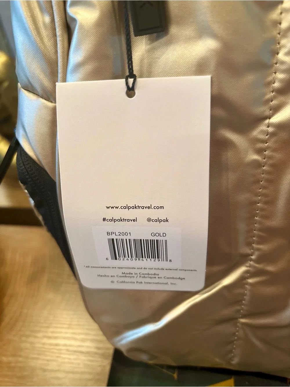 CALPAK Luka 15” Laptop Backpack in Gold